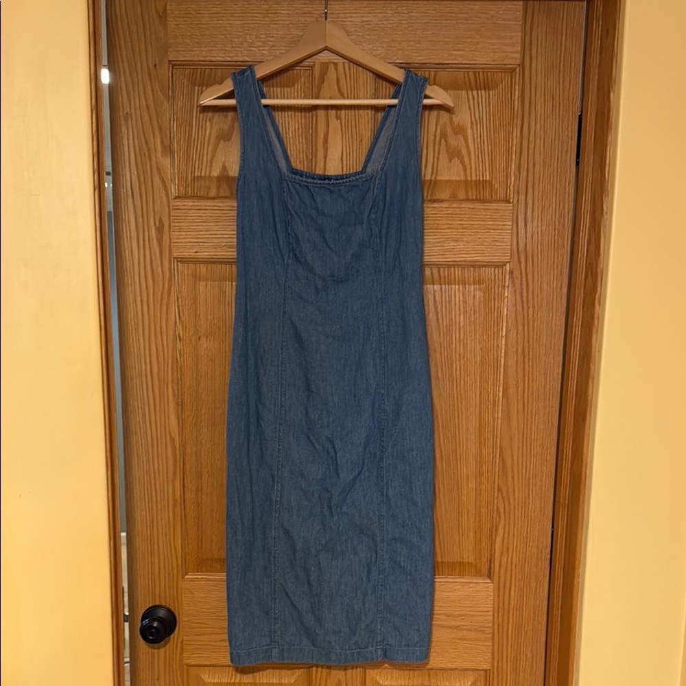 Old Navy Blue Denim Midi Dress